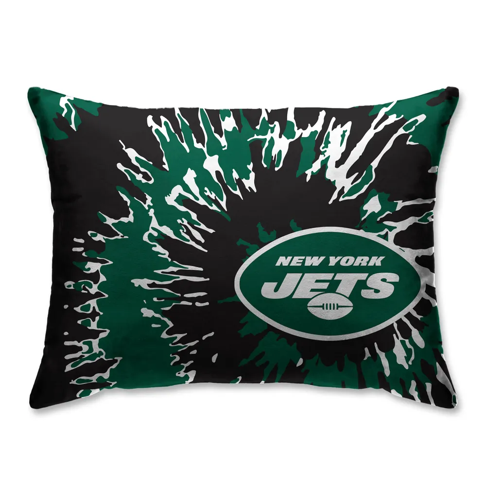 Lids New York Jets Tie Dye Plush Bed Pillow - Green