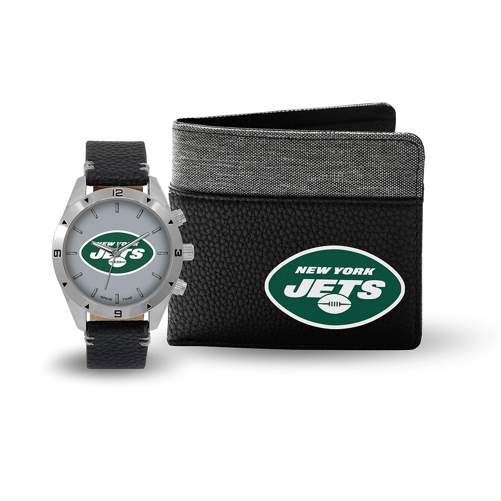 Coffret cadeau montre et portefeuille des New York Jets