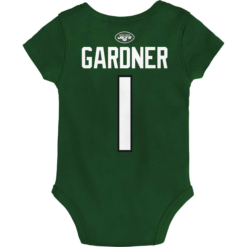 Nouveau-né et nourrisson Ahmad Sauce Gardner Green New York Jets Mainliner Player Name & Number Body