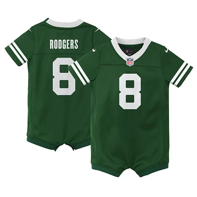 Newborn & Infant Nike Aaron Rodgers Legacy Green New York Jets Game Romper Jersey