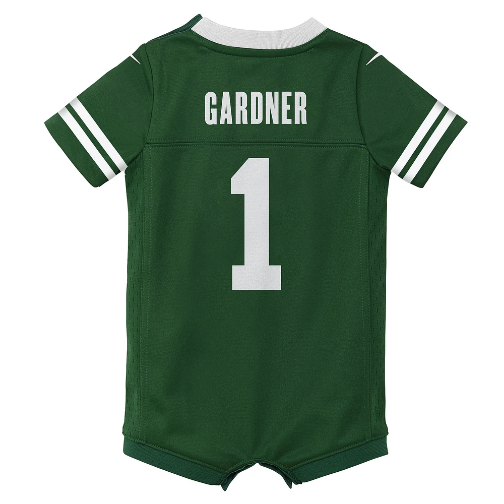 Newborn & Infant Nike Ahmad Sauce Gardner Legacy Green New York Jets Game Romper Jersey