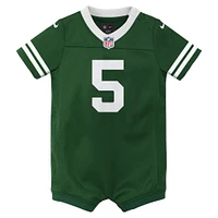 Newborn & Infant Nike Garrett Wilson Legacy Green New York Jets Game Romper Jersey