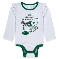 Ensemble trois pièces pour nouveau-né et bébé par Erin Andrews New York Jets : body à manches longues, tutu pantalon de survêtement