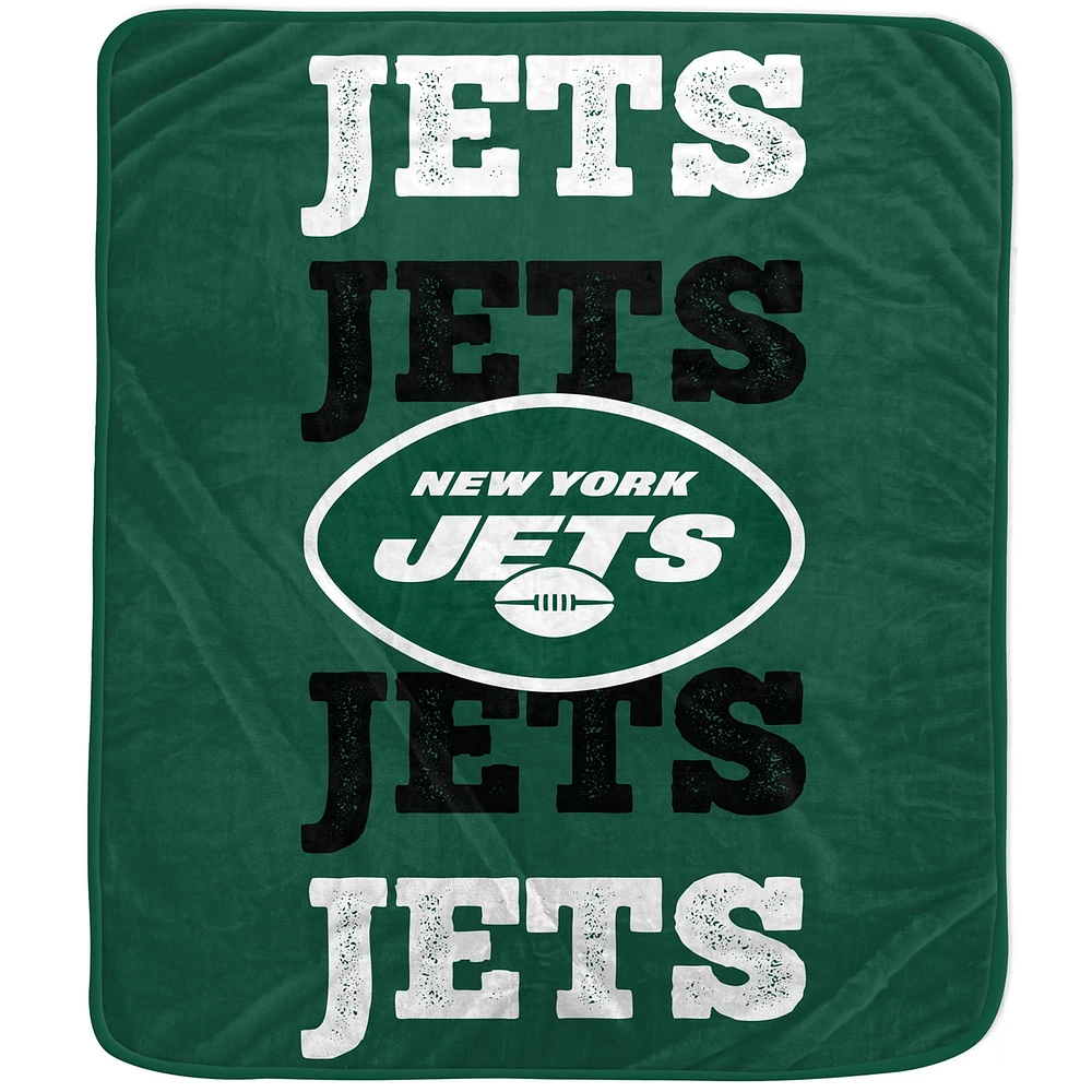 Pegasus New York Jets 60'' x 70'' Logo Wordmark Plush Blanket