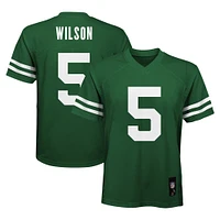 Maillot de joueur réplique Garrett Wilson Legend Green New York Jets pour enfants d'âge préscolaire