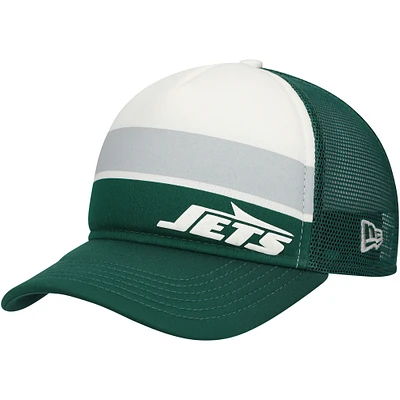 Preschool New Era Green New York Jets Sport Night Color Block 9FORTY A-Frame Trucker Adjustable Hat