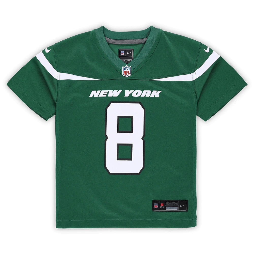 Maillot de match Nike Aaron Rodgers vert des Jets New York pour enfants d'âge préscolaire