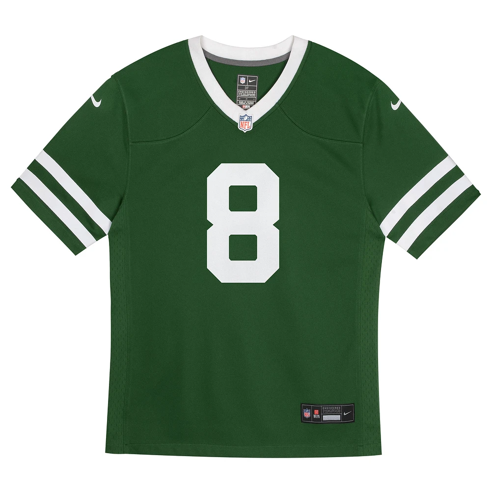 Maillot de match Nike Aaron Rodgers Legacy Green New York Jets pour enfants d'âge préscolaire