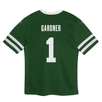 Maillot de match Nike Ahmad Sauce Gardner Legacy Green New York Jets pour enfants d'âge préscolaire