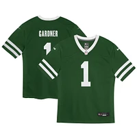 Maillot de match Nike Ahmad Sauce Gardner Legacy Green New York Jets pour enfants d'âge préscolaire