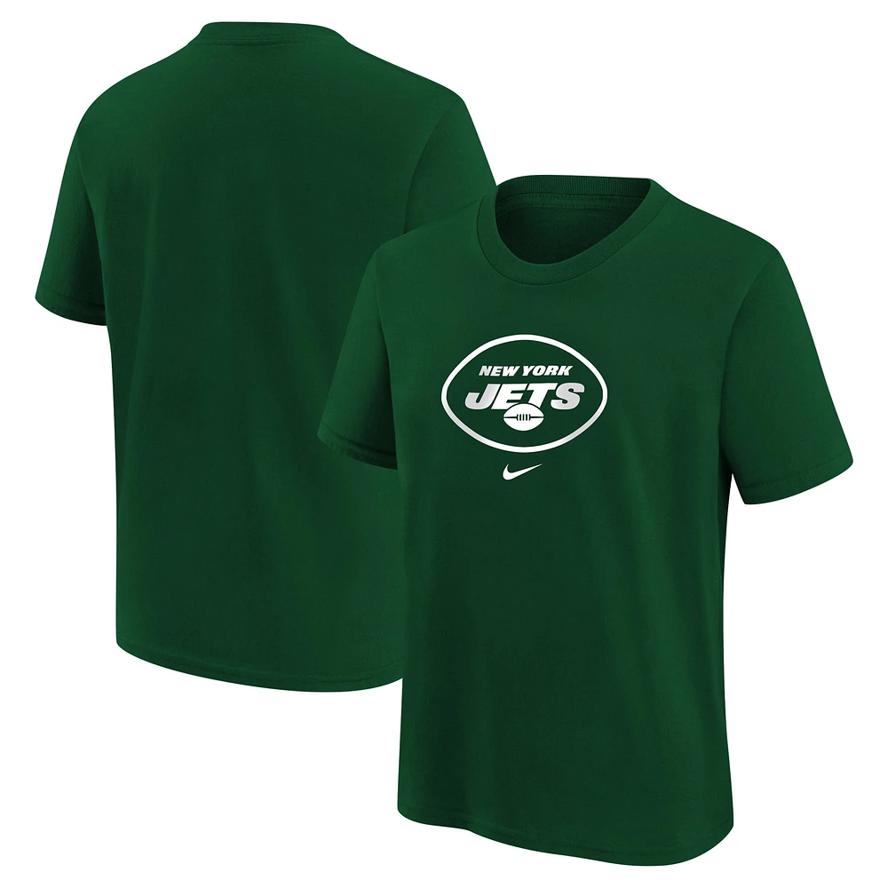 T-shirt Nike vert avec logo de l'équipe des New York Jets pour enfants d'âge préscolaire