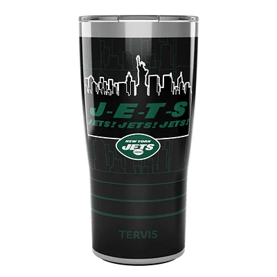 Tervis Jets de New York 20oz. Gobelet en acier inoxydable à couvercle coulissant J-E-T-S