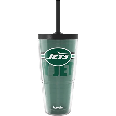 Gobelet classique Tervis New York Jets de 24 oz avec couvercle à paille Go the Distance