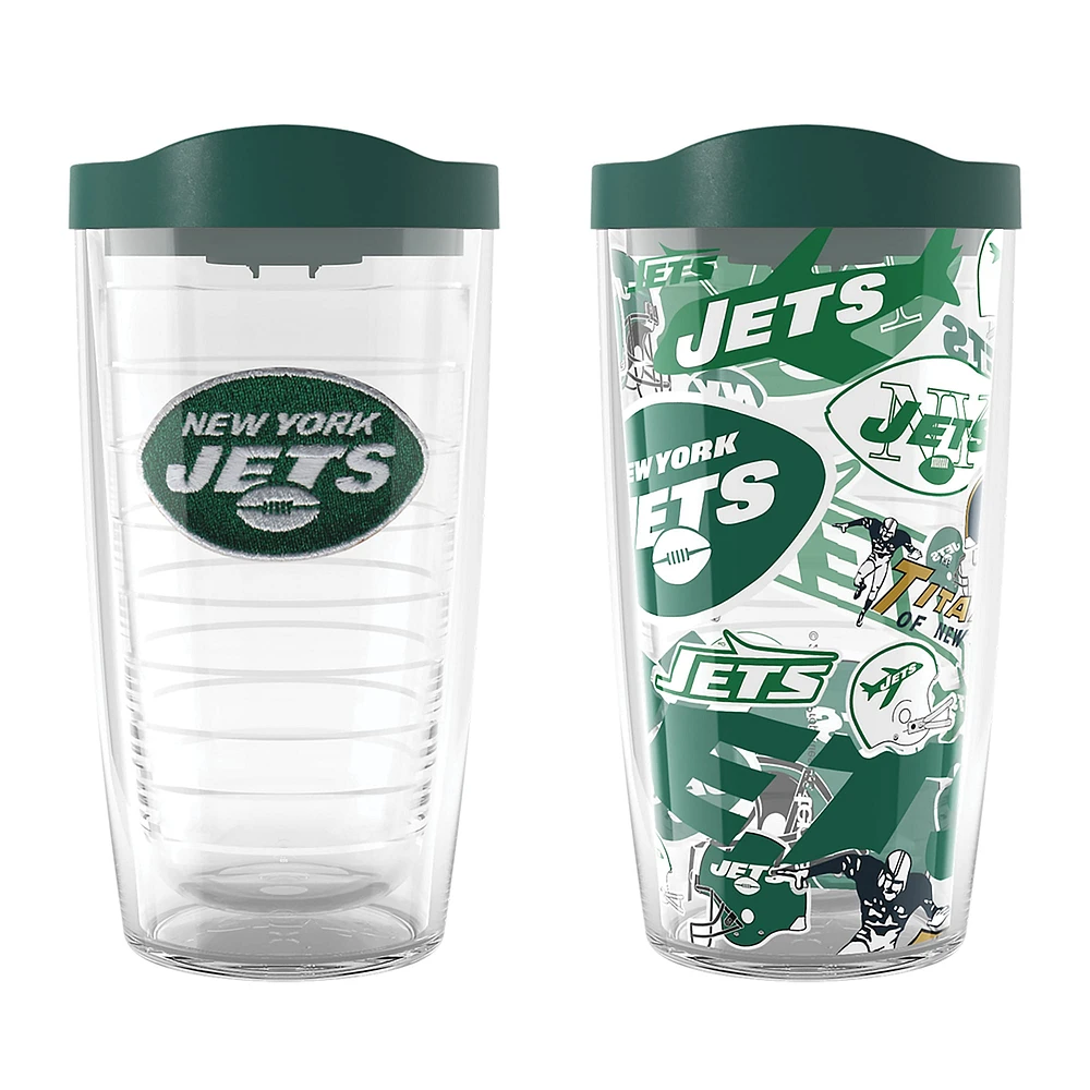 Tervis New York Jets Two-Pack 16oz. Allover Classic Tumbler Set