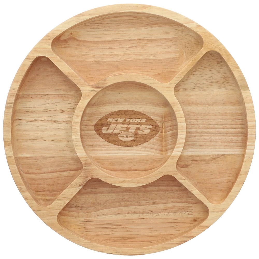 The Memory Company New York Jets Plateau de service pour copeaux de bois et trempette