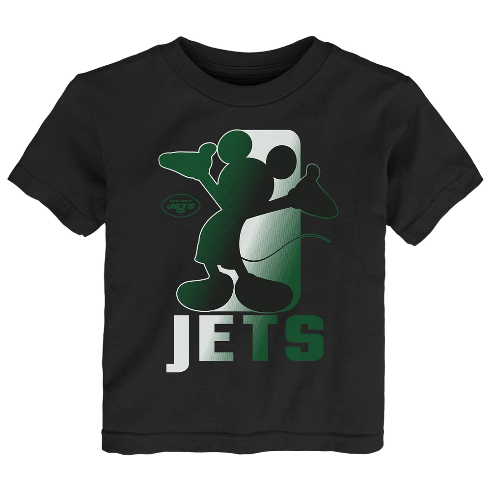 T-shirt noir à fondu croisé Disney Jets de New York pour tout-petit