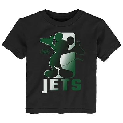 T-shirt noir à fondu croisé Disney Jets de New York pour tout-petit