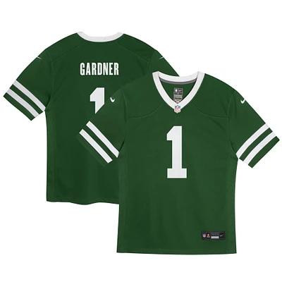 Maillot de match Nike Ahmad Sauce Gardner Legacy vert New York Jets pour tout-petit