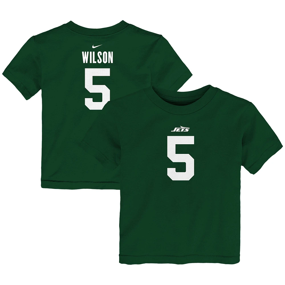 T-shirt Nike pour tout-petit avec nom et numéro de joueur Garrett Wilson des New York Jets vert