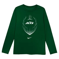 T-shirt à manches longues Nike vert pour tout-petit des New York Jets Legend Icon