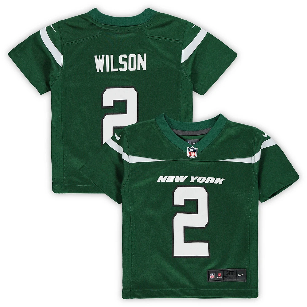 Maillot de match Nike Zach Wilson vert New York Jets pour tout-petit