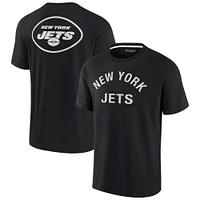 T-shirt unisexe fanatiques noir à manches courtes New York Jets Elements super doux