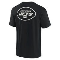 T-shirt unisexe fanatiques noir à manches courtes New York Jets Elements super doux