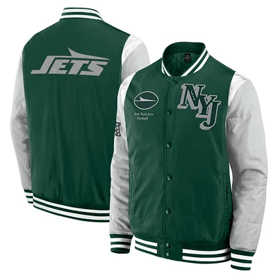 Veste unisexe à boutons-pression Fanatics Green New York Jets Elements Elite