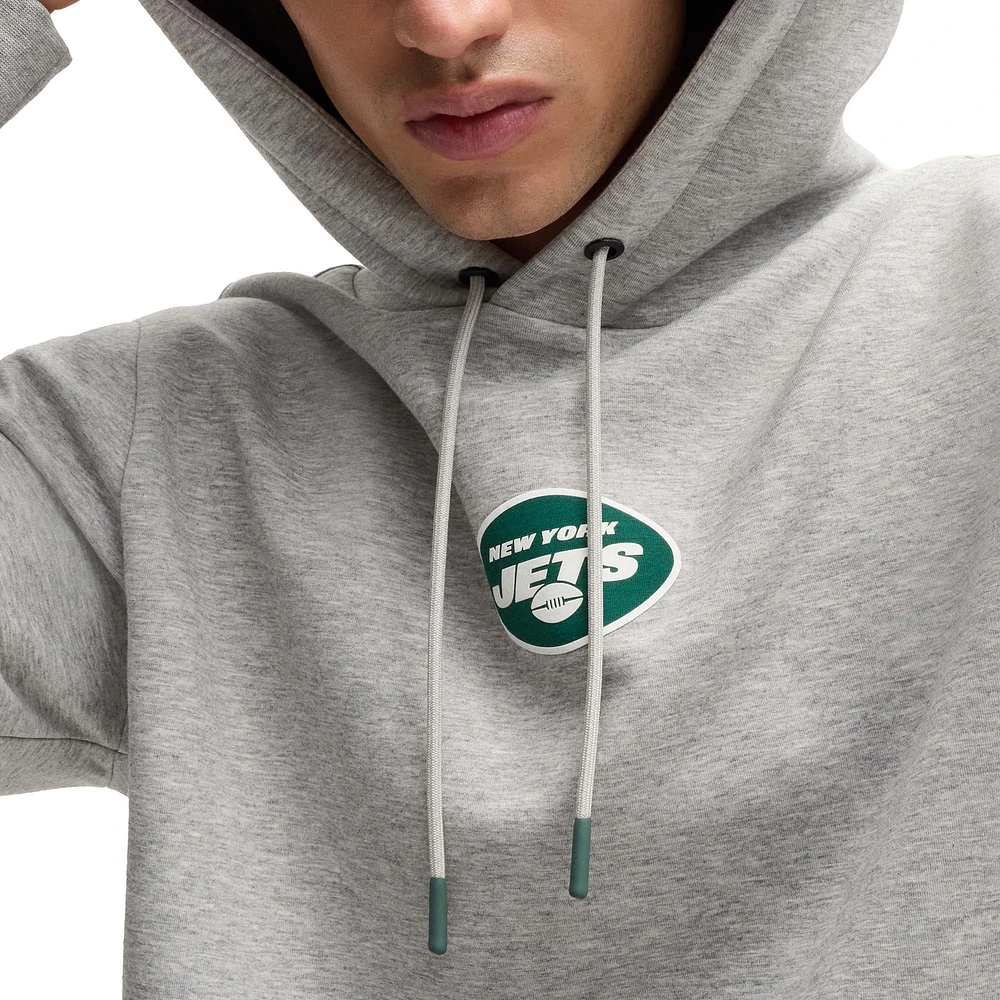 Unisex Hugo Boss Heather Gray New York Jets Woodson Tri-Blend Hoodie