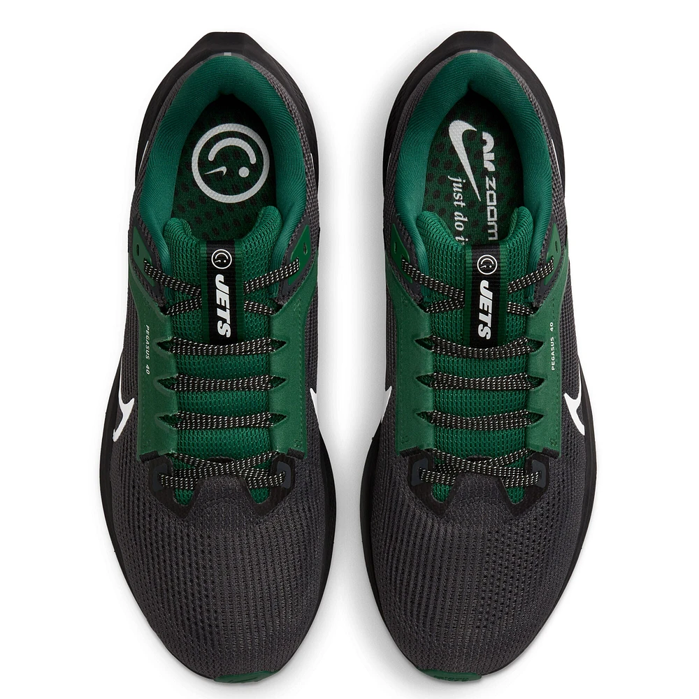 Chaussure de course unisexe Nike Anthracite New York Jets Zoom Pegasus 40