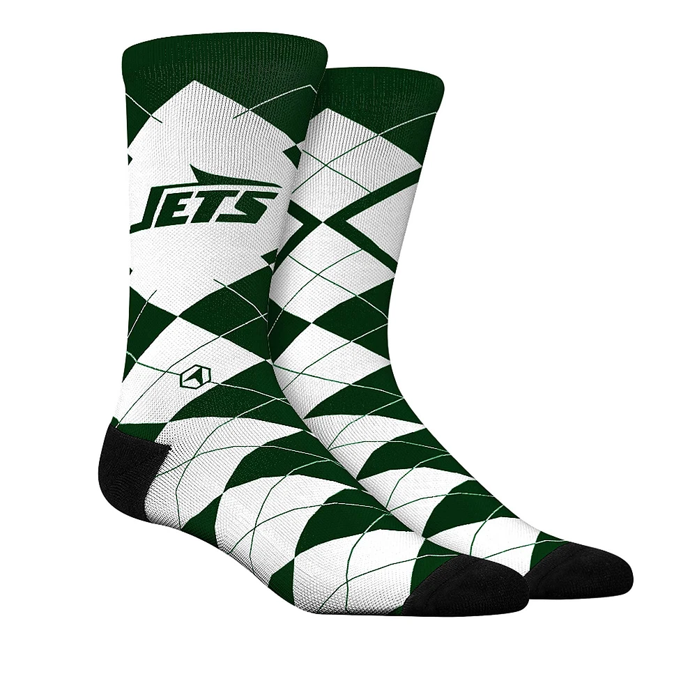 Chaussettes unisexes Rock Em Socks New York Jets Argyle Knitted Dress Socks