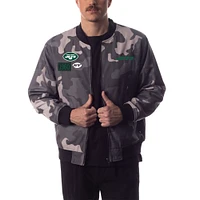 Blouson aviateur camouflage unisexe The Wild Collective gris New York Jets