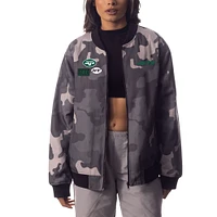 Blouson aviateur camouflage unisexe The Wild Collective gris New York Jets