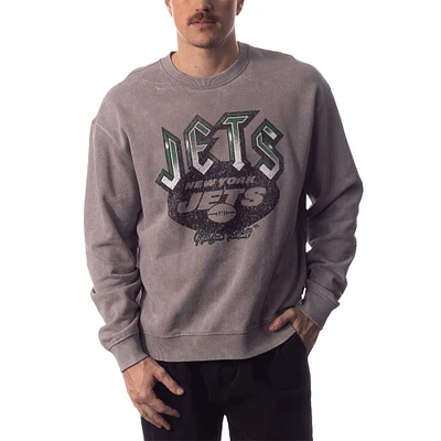 Sweat-shirt unisexe The Wild Collective gris New York Jets en détresse