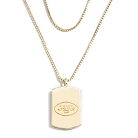 WEAR by Erin Andrews x Baublebar New York Jets Collier plaque d'identité en or