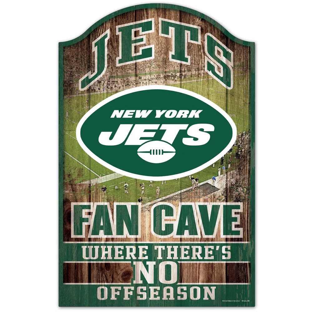 Lids WinCraft New York Jets 11'' x 17'' Wood Fan Cave Sign