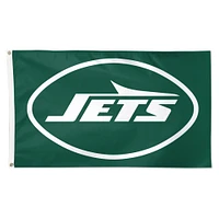 Drapeau de luxe WinCraft New York Jets 3' x 5' avec logo recto