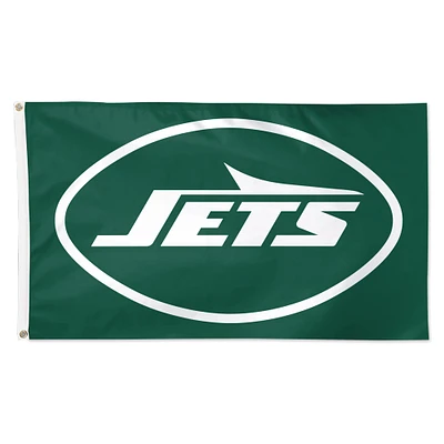 Drapeau de luxe WinCraft New York Jets 3' x 5' avec logo recto