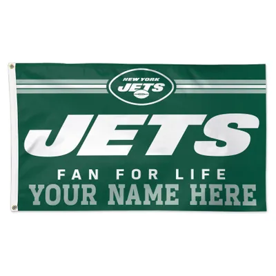 New York Jets WinCraft 3' x 5' One-Sided Deluxe Personalized Flag