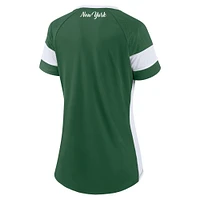 Haut à lacets Athena New York Jets vert foncé Fanatics pour femmes