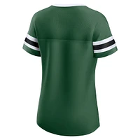 Women's Fanatics  Green New York Jets Lace-Up Bling T-Shirt