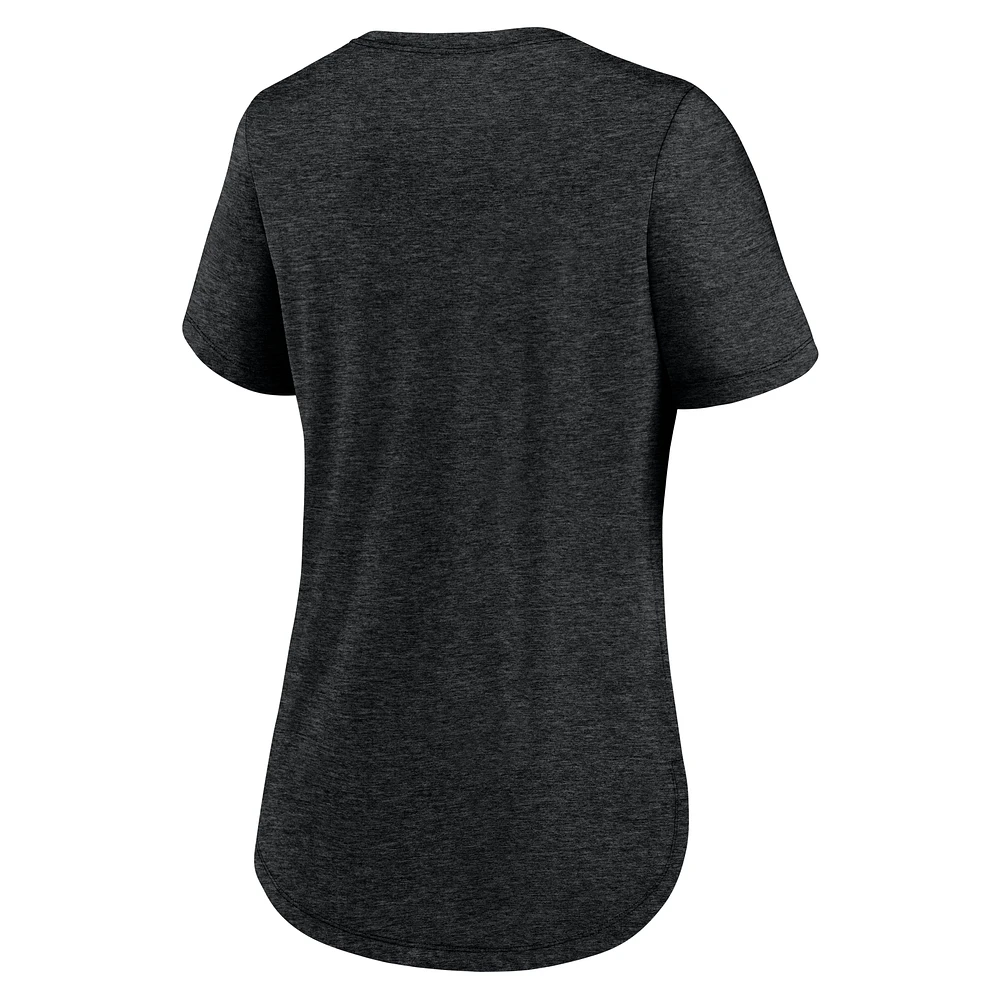 Women's Nike  Heather Black New York Jets Tri-Blend Fashion T-Shirt