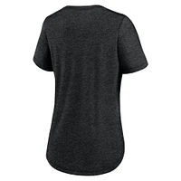 Women's Nike  Heather Black New York Jets Tri-Blend Fashion T-Shirt