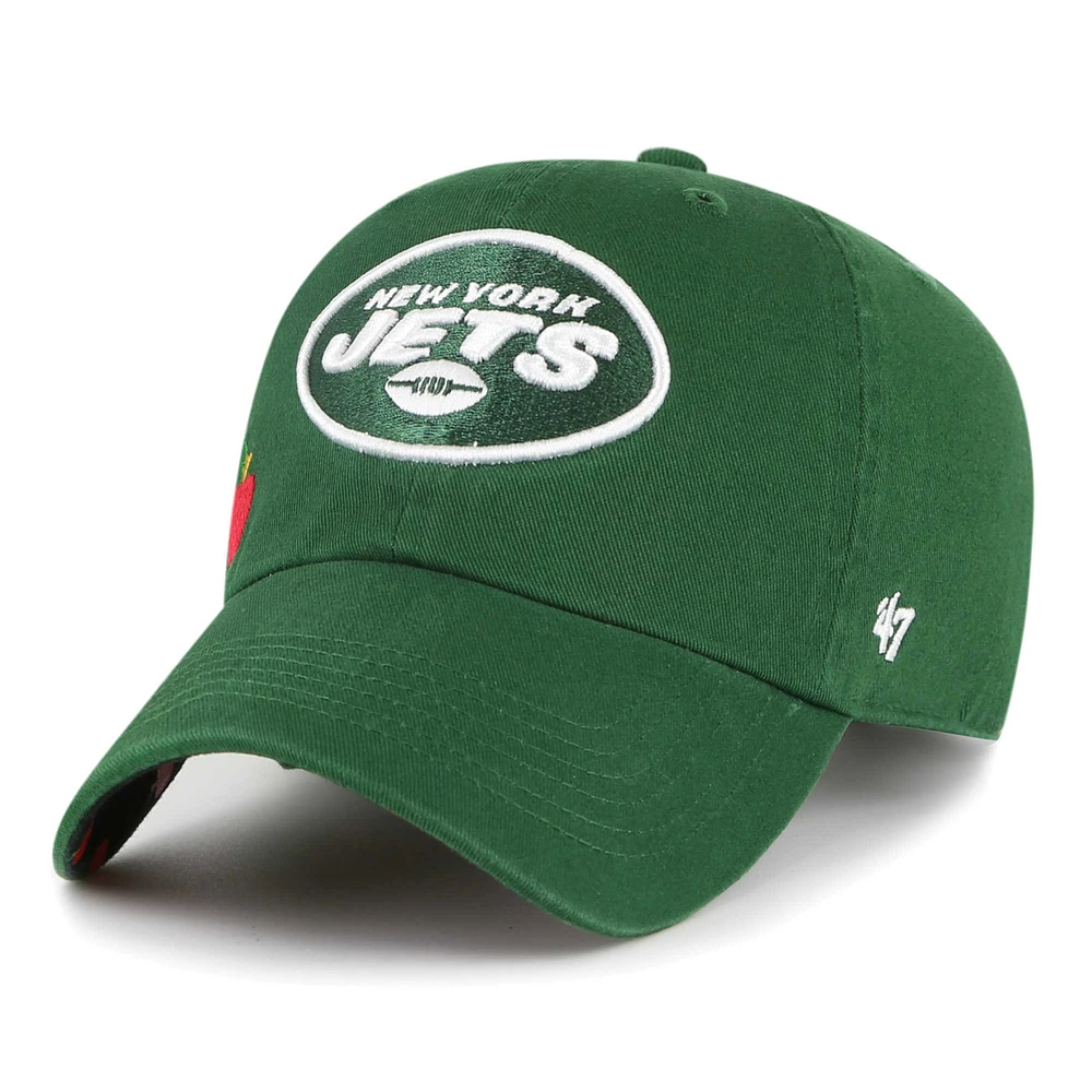 Chapeau réglable vert New York Jets Confetti Icon Clean Up '47 pour femmes