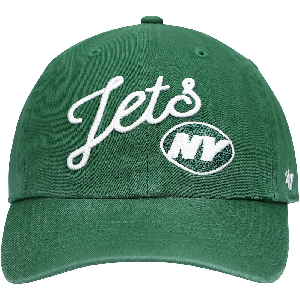 Casquette réglable Millie Clean Up des Jets de New York '47 verte pour femme