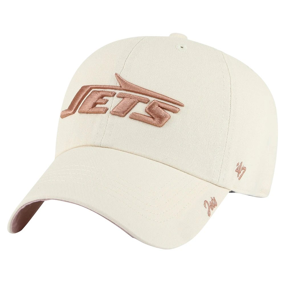 Casquette ajustable '47 Natural New York Jets Ballpark Cheer Clean Up pour femme