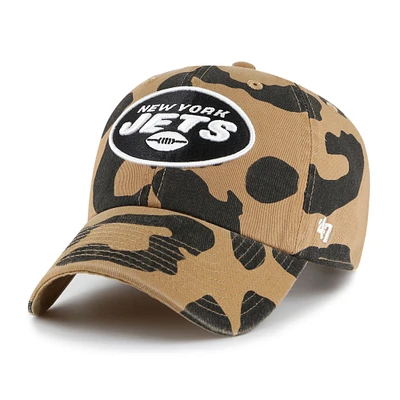 Casquette '47 Tan New York Jets Rosette Clean Up réglable pour femme