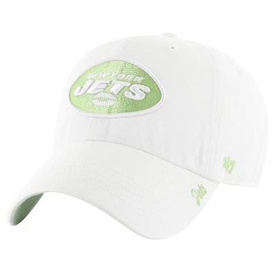 Casquette ajustable '47 New York Jets Ballpark Cheer Clean Up pour femmes, blanche