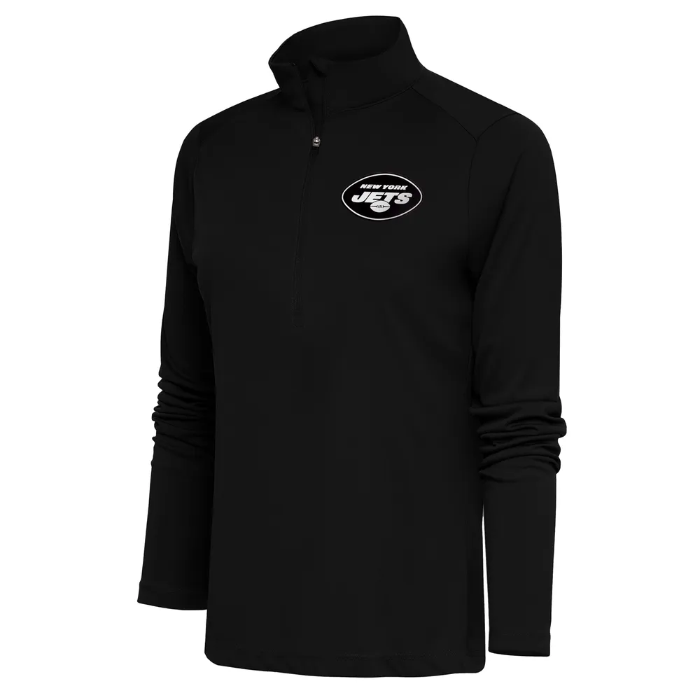 Lids New York Jets Antigua Women's Metallic Logo Tribute Half-Zip Top