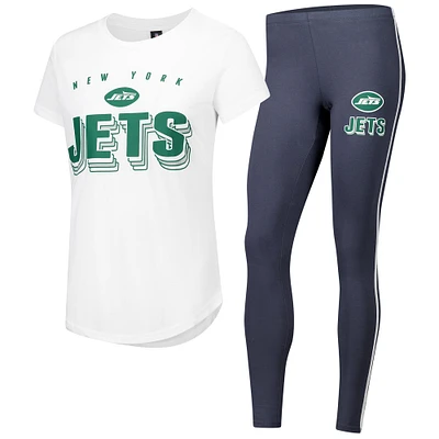 Ensemble de détente pour femme avec t-shirt et leggings Sonata Concepts Sport New York Jets